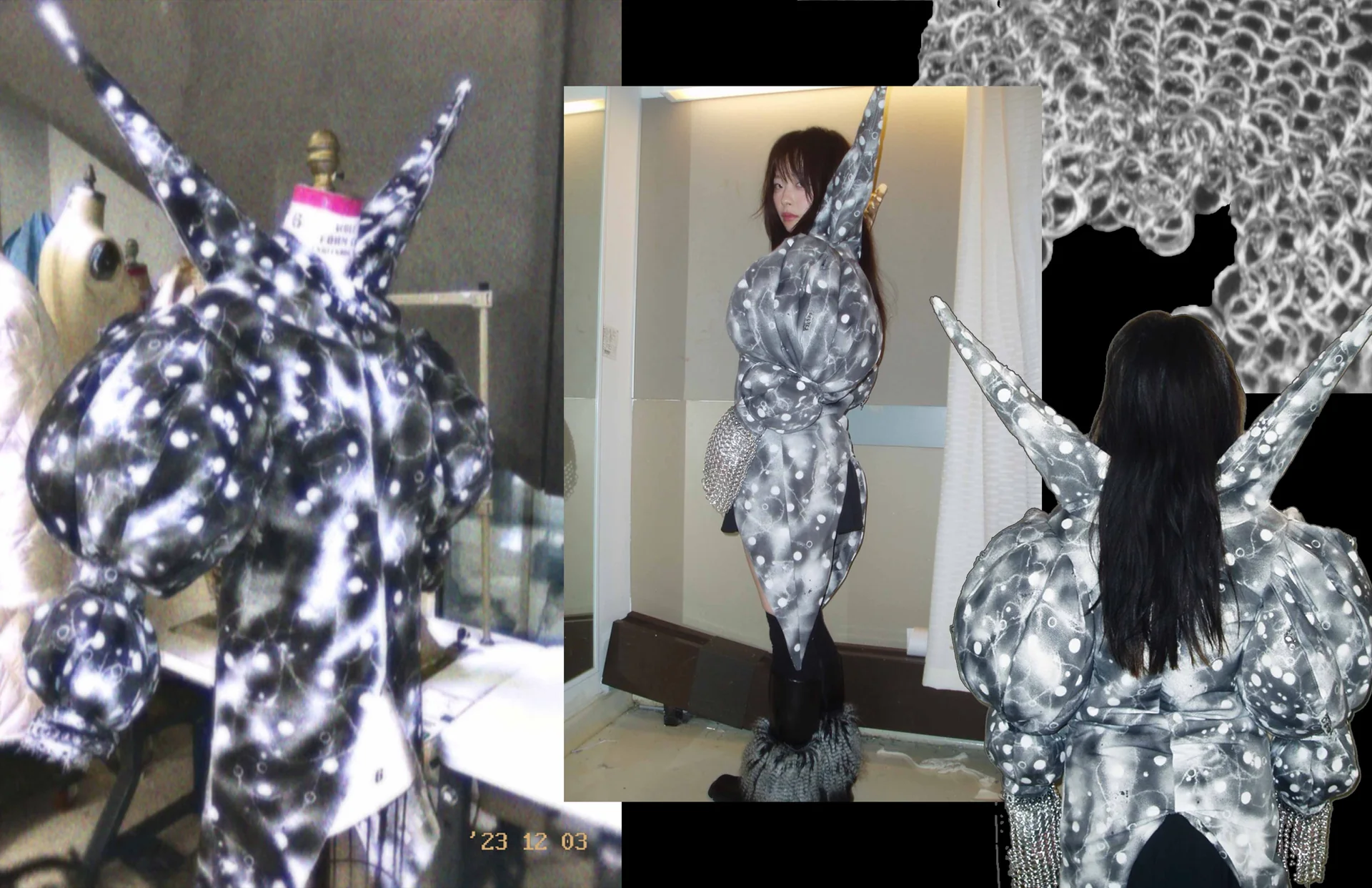 Inhalation garment construction and fitting collage