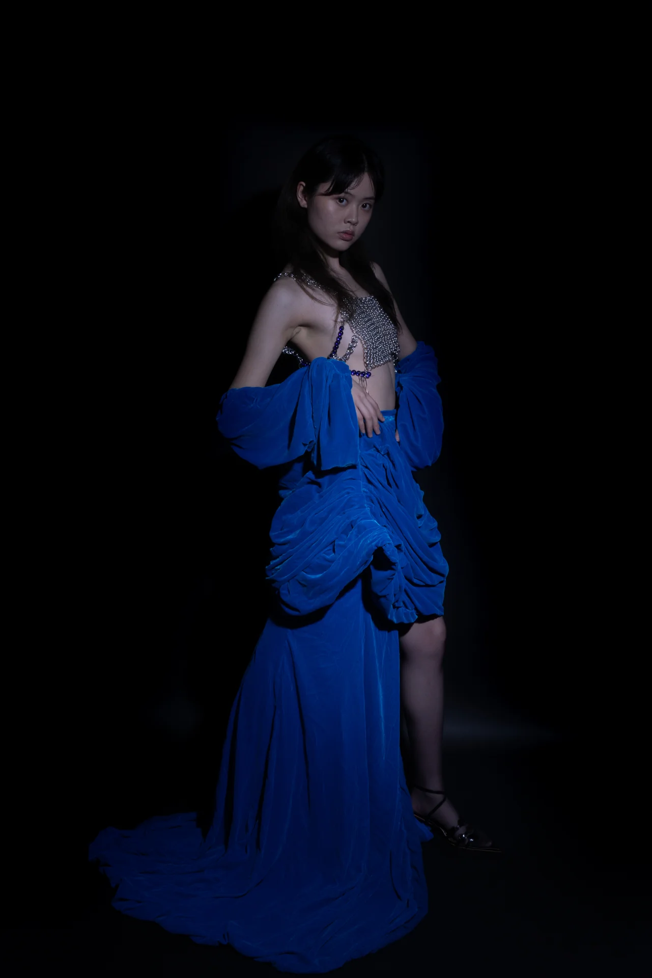 Muse blue dress look, alternate view