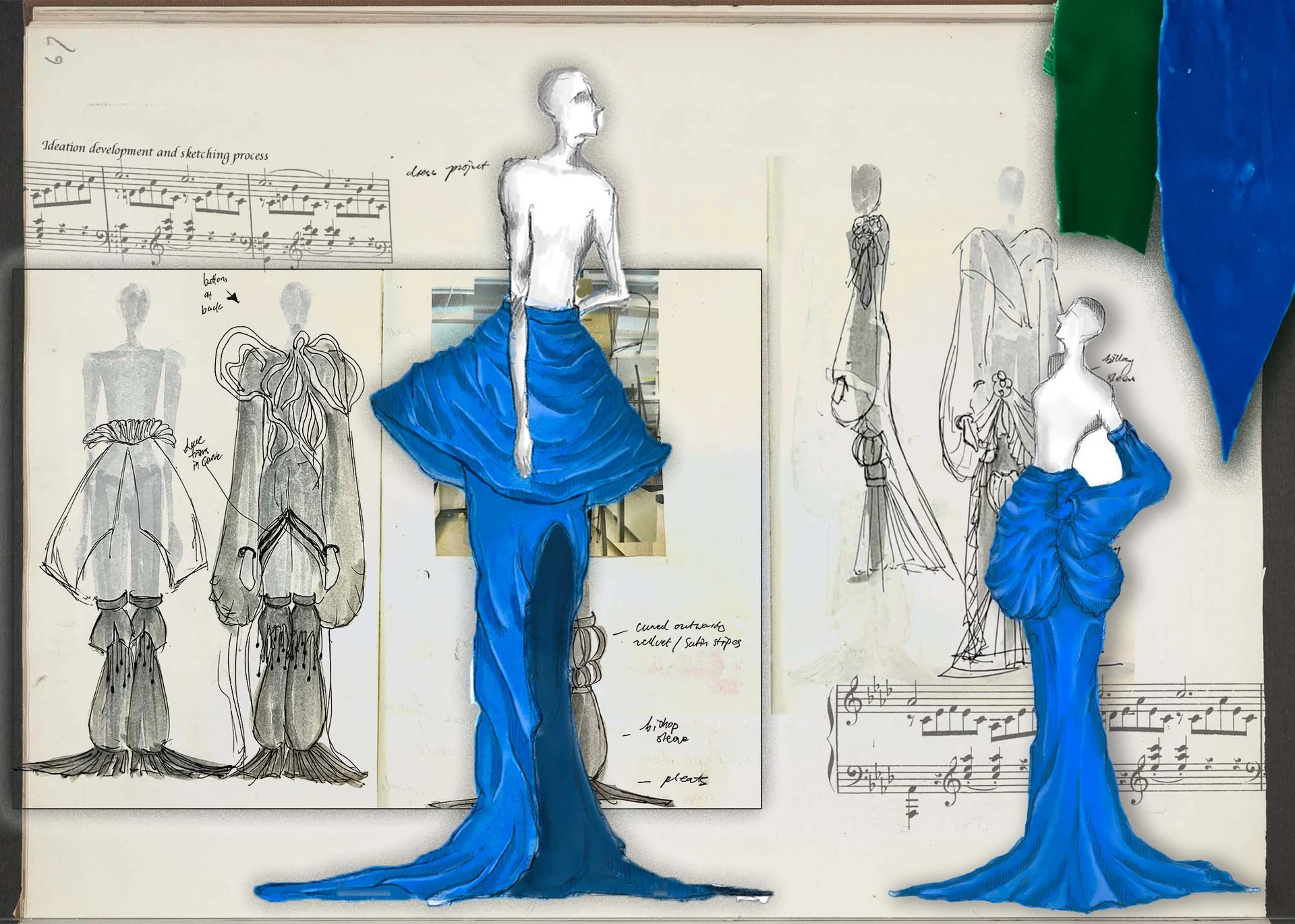 Muse project blue dress design development board